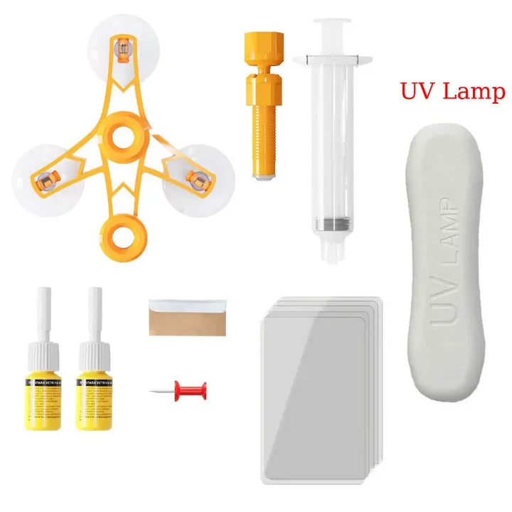 Windshield Crack Repair Kit – DIY Cure Glue for Car Glass Chip & Scratch Fix