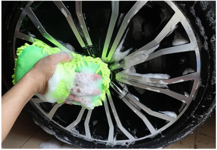 Microfiber Car Wash Mitt & Sponge Set – Scratch-Free Detailing Glove All