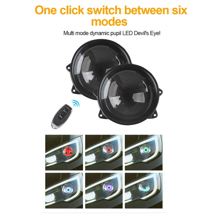 LumiX™ 3-Inch RGB Demon Eye Headlights