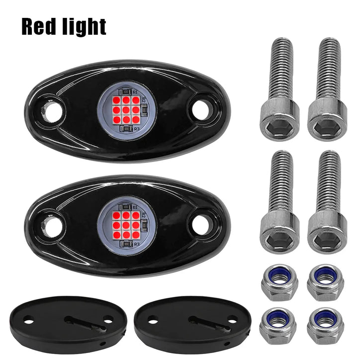 Waterproof LED Rock Lights – Underbody Glow Jeep ATV Truck SUV Off-Road Pair
