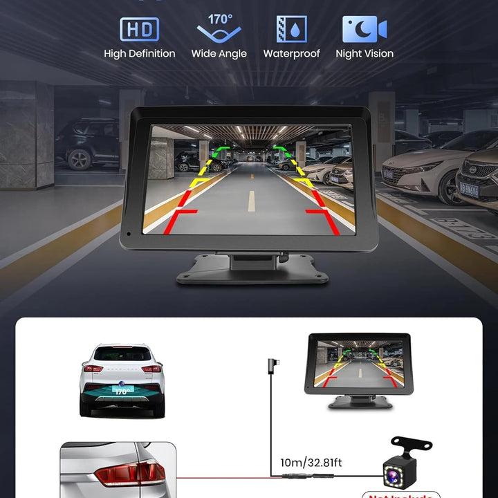 7/9-Inch Portable Wireless CarPlay Android Auto Screen – HD DVR