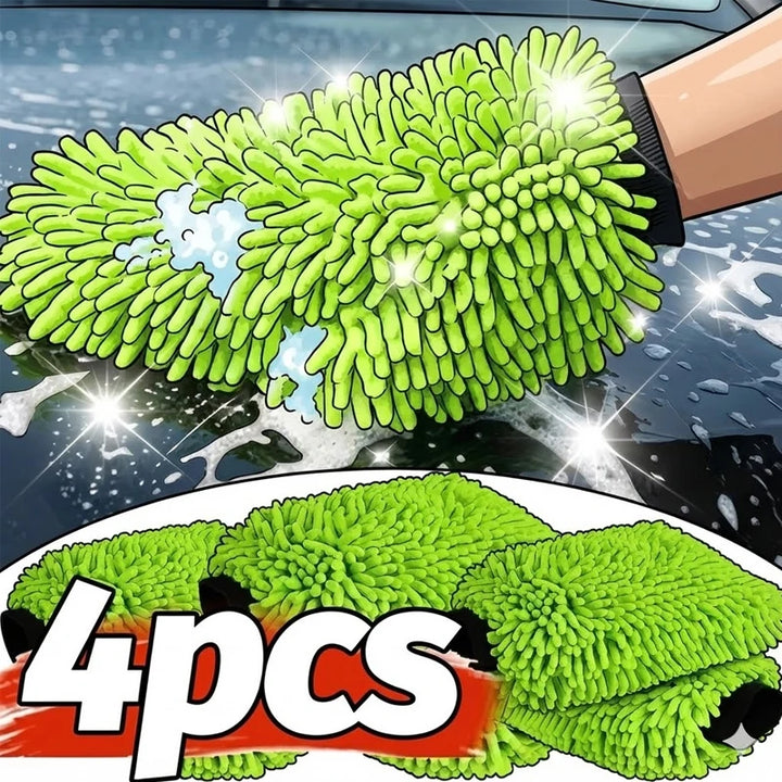 Microfiber Car Wash Mitt – High-Absorbent Scratch-Free Detailing Glove Auto &