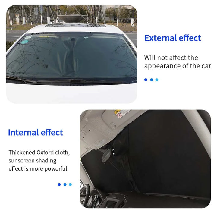 Foldable Car Windshield Sun Shade – UV & Heat Protection Washable Visor Cover