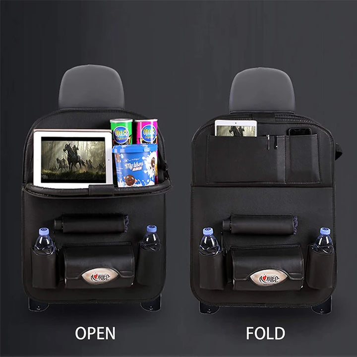 LuxRide PU Leather Car Seat Organizer