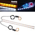 Flexible DRL LED Strip Pair – White Driving & Yellow Flowing Turn Signal