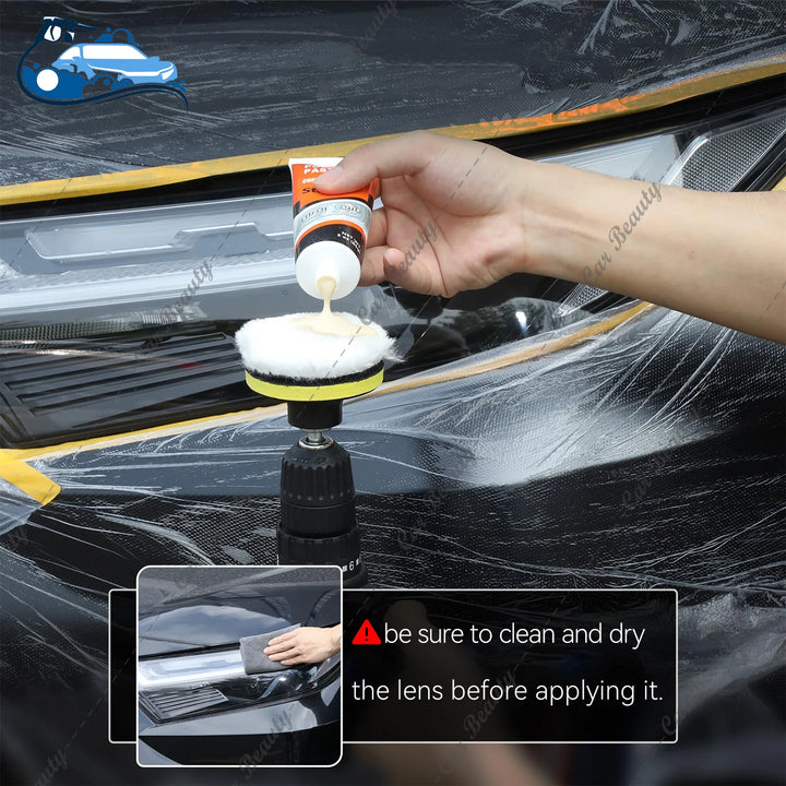 Headlight Restorer Kit – UV Liquid Clears Hazy Yellow & Oxidized Headlight Lens