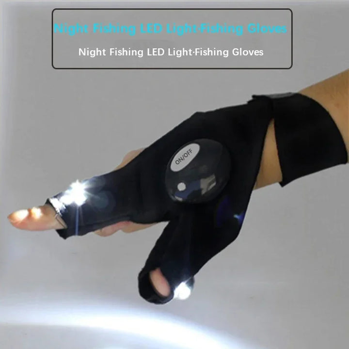 LumiGrip LED Fingerless Gloves