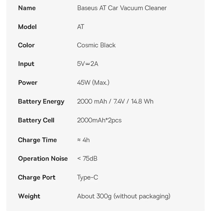 Baseus Cordless Car Vacuum Cleaner & Powerful Air Duster