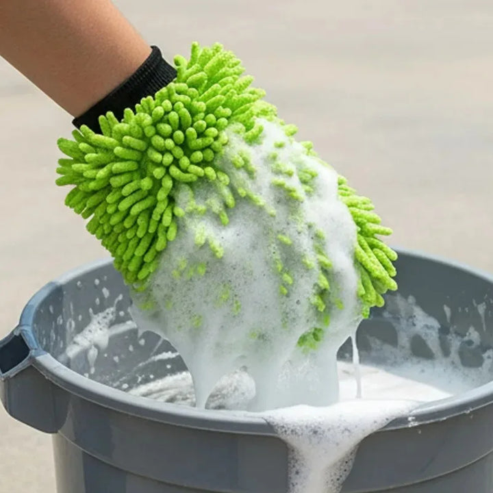 Microfiber Car Wash Mitt – High-Absorbent Scratch-Free Detailing Glove Auto &