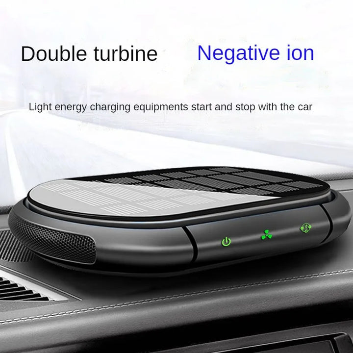 Solar Car Air Purifier USB Rechargeable – Negative Ion Deodorizer Odor Remover
