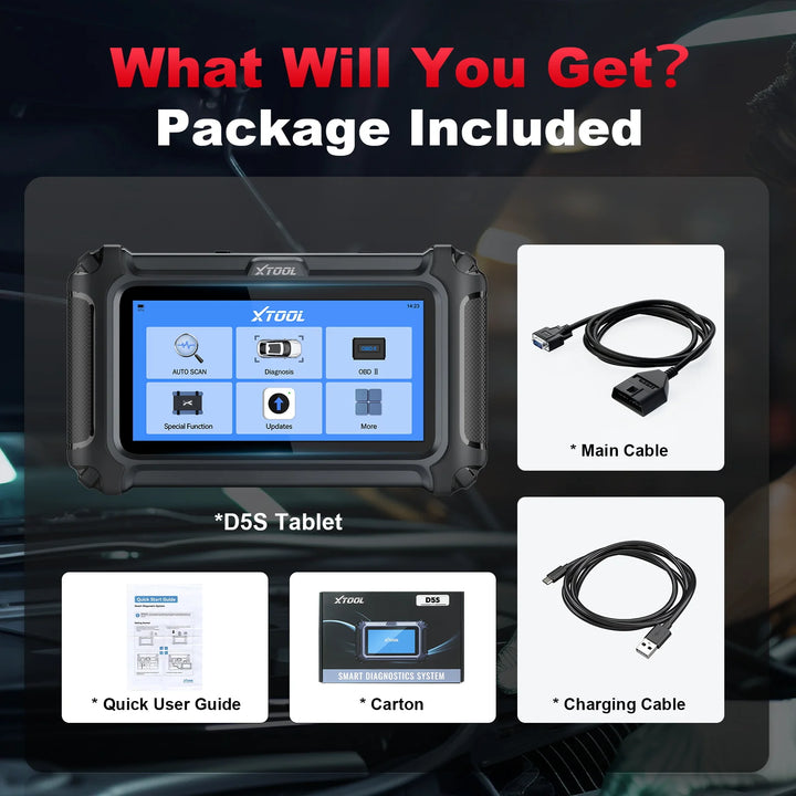 XTOOL D5S Full System Diagnostic Scanner with 16+ Reset Services