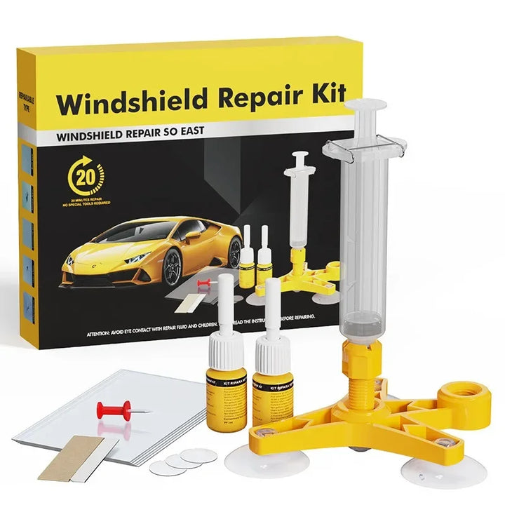 Windshield Crack Repair Kit – DIY Cure Glue for Car Glass Chip & Scratch Fix