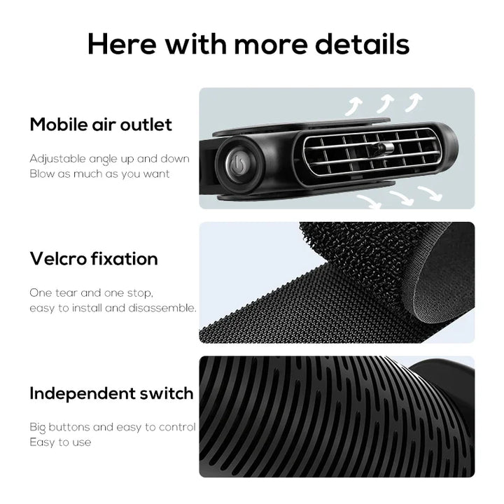 CoolBreeze™ 360° USB Car Seat Fan