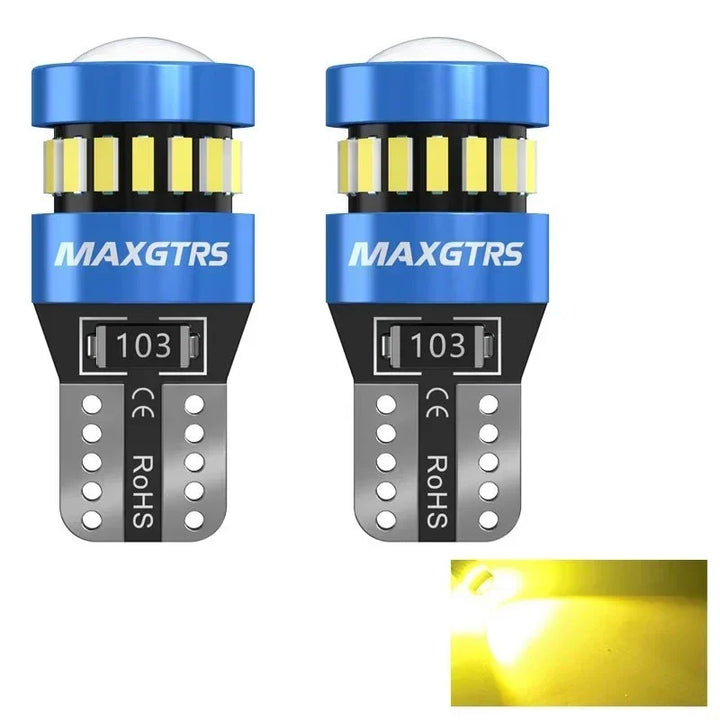 T10 W5W 194 CANBUS LED Bulbs 2-Pack – 6000K White Interior & License Plate