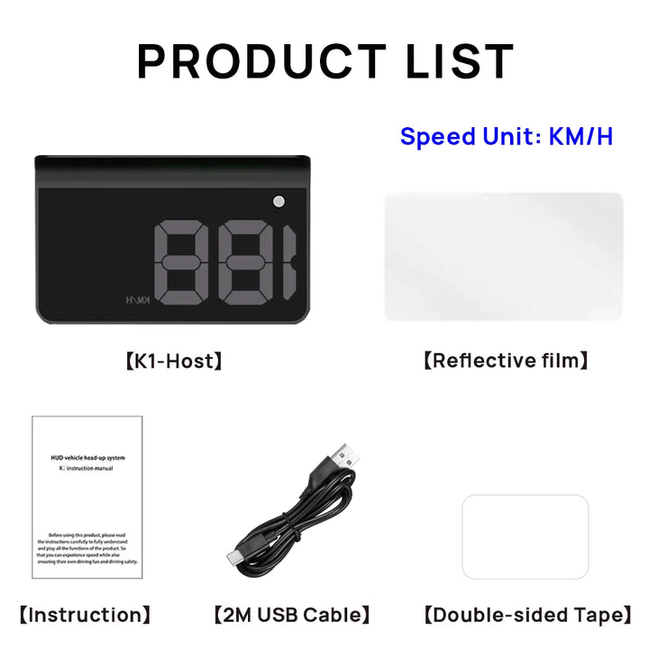 Universal Car HUD Speedometer