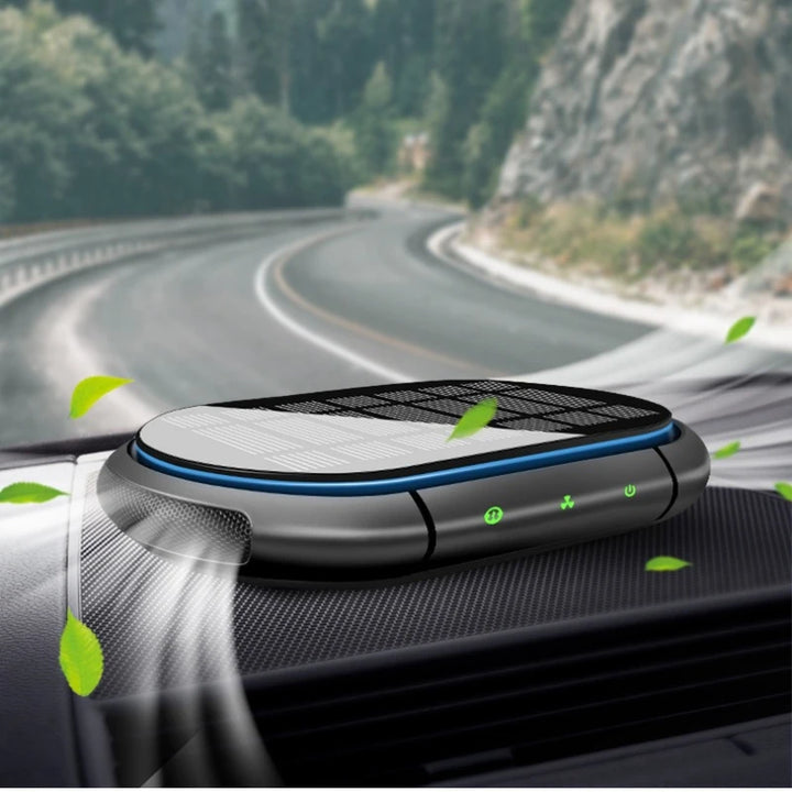 Solar Car Air Purifier USB Rechargeable – Negative Ion Deodorizer Odor Remover