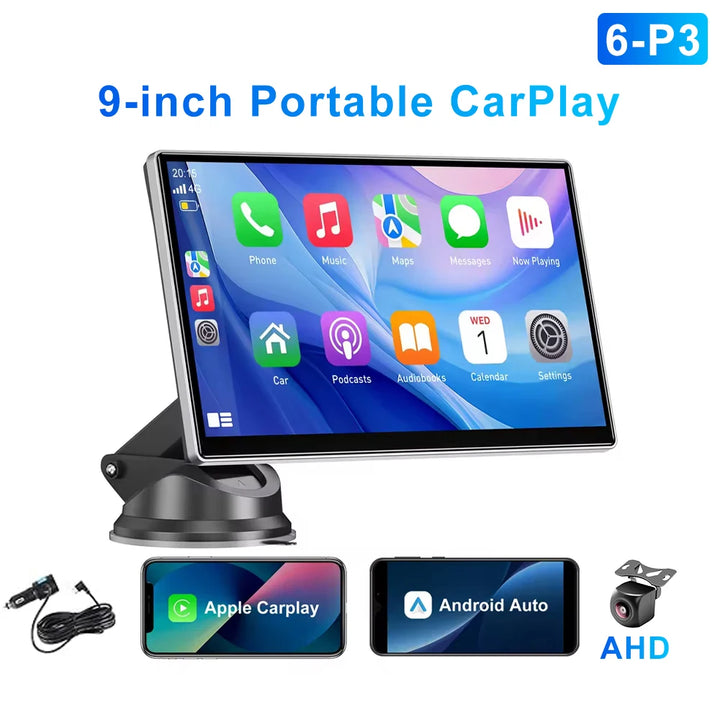 7/9-Inch Portable Wireless CarPlay Android Auto Screen – HD DVR