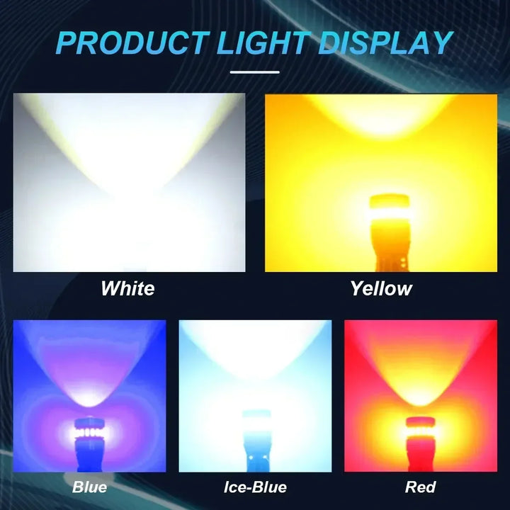 T10 W5W 194 CANBUS LED Bulbs 2-Pack – 6000K White Interior & License Plate