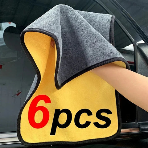Thick Microfiber Car Drying Towel – Dual-Layer Streak-Free Cloth Pack Options