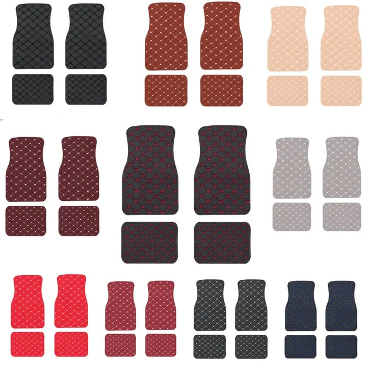LuxGuard™ 4PCS Universal Leather Car Floor Mat Set