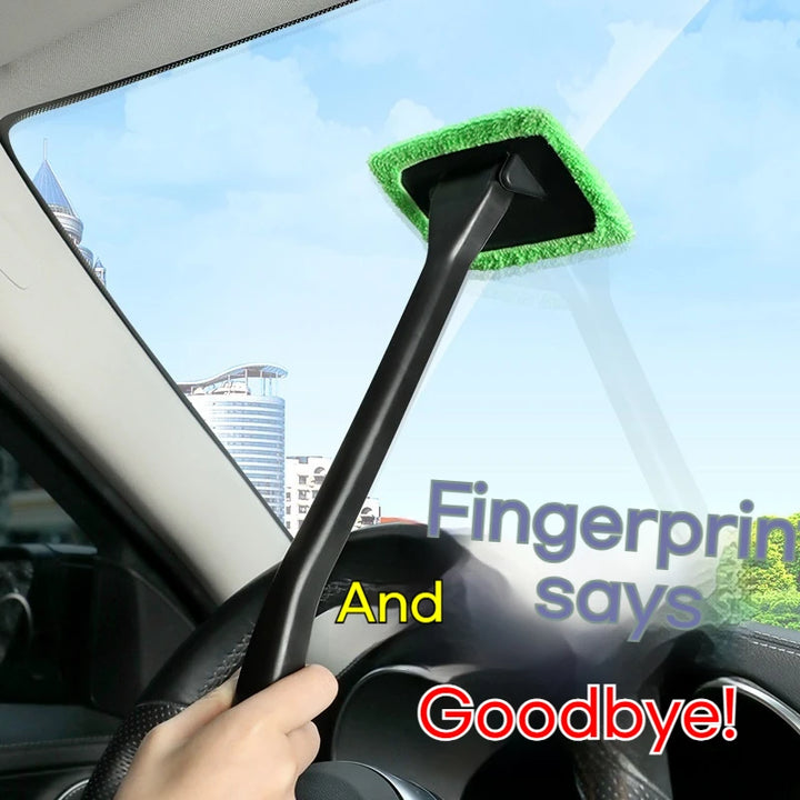 Long-Handle Car Windshield Cleaning Brush – Interior Glass Wiper & Wash Tool