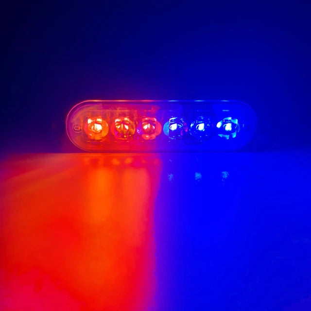 6-LED Grille Strobe Warning Light – Emergency Flash Car & Truck 12/24V