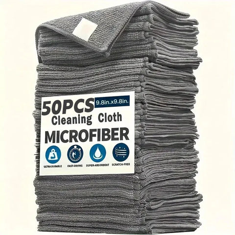 Lint-Free Microfiber Cleaning Cloths – Reusable Absorbent Car Window & Body