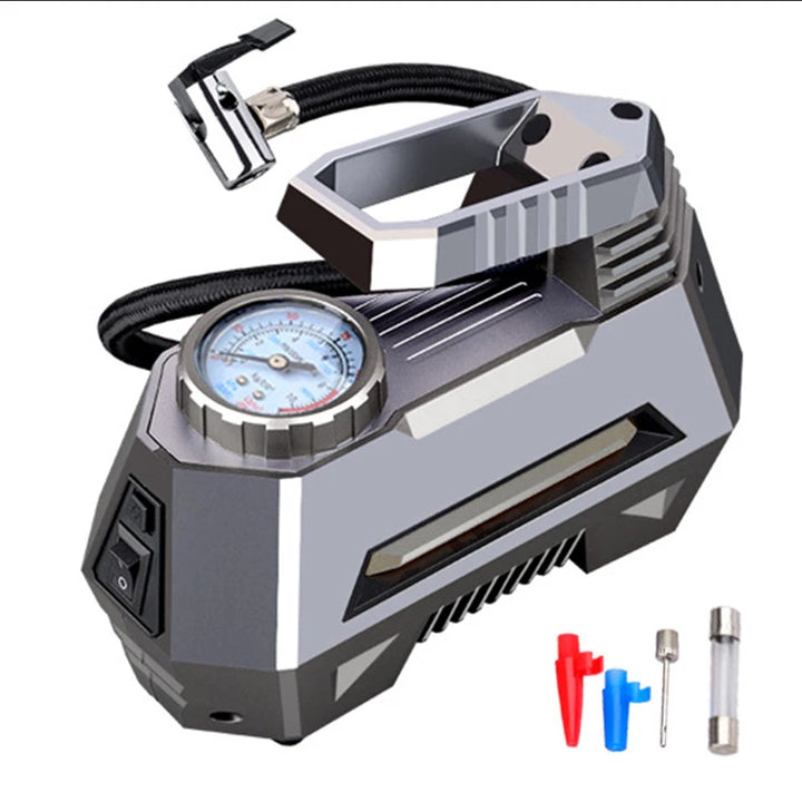 Portable Tire Inflator 150 PSI 12V – Digital Gauge & Emergency Flashlight