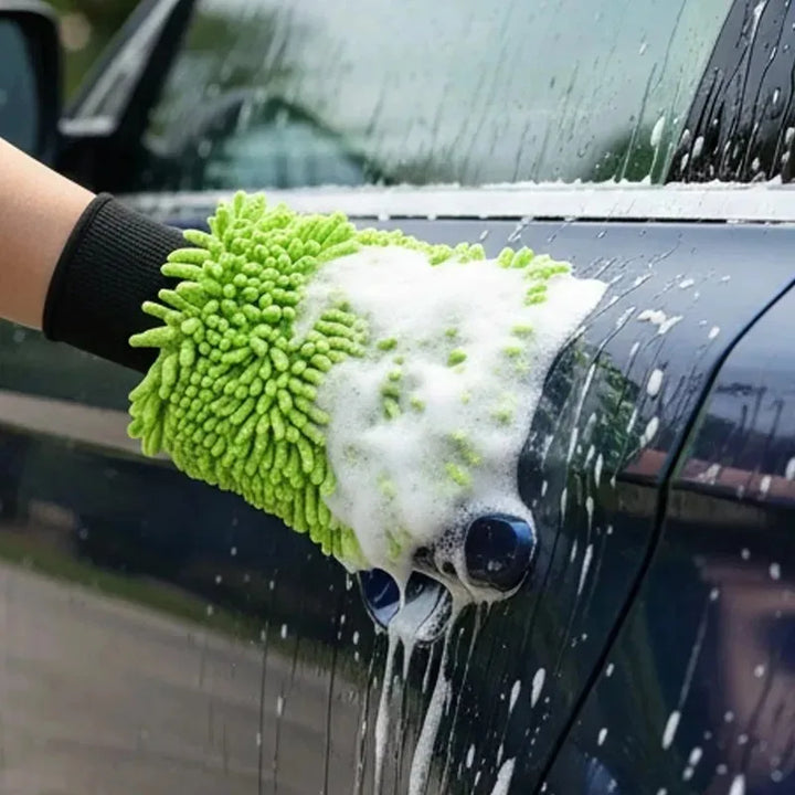Microfiber Car Wash Mitt – High-Absorbent Scratch-Free Detailing Glove Auto &