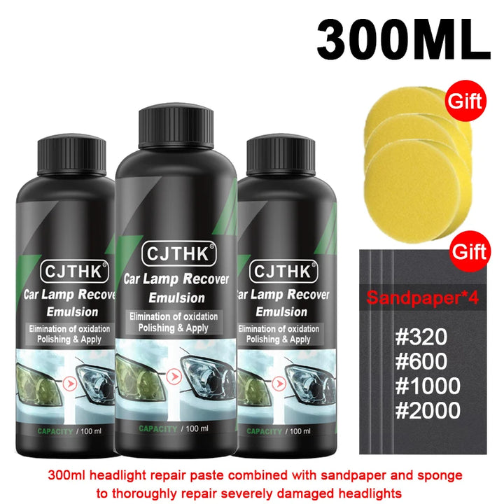Headlight Restoration Polish Kit – Oxidation & Scratch Remover Paste Foggy Lens