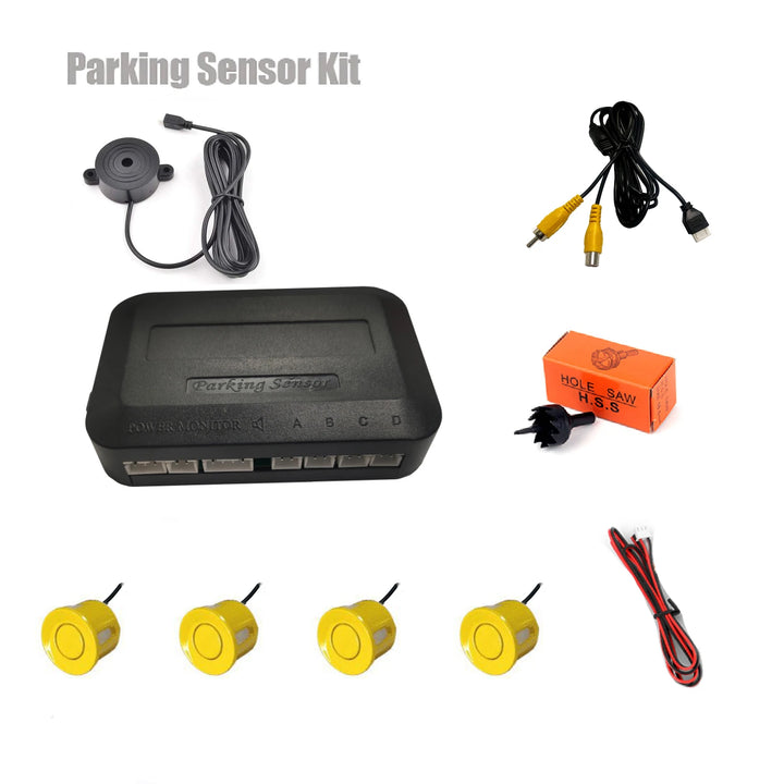 4-Sensor Video Parking Kit – Reverse Radar Digital Display Monitor & Buzzer