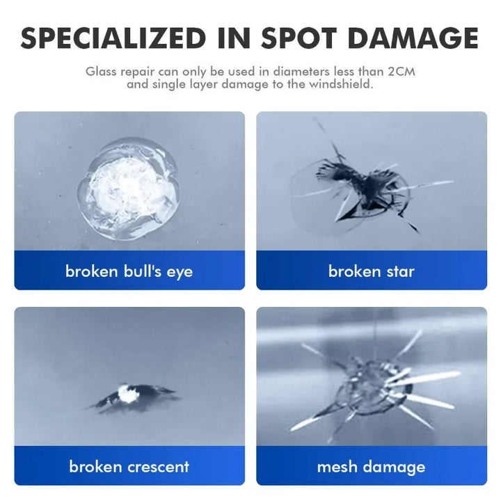 Windshield Crack Repair Kit – DIY Cure Glue for Car Glass Chip & Scratch Fix