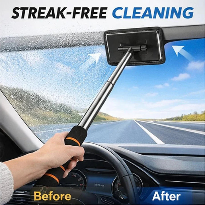 Extendable Microfiber Window Brush – Interior Windshield Glass Cleaner Car Tool