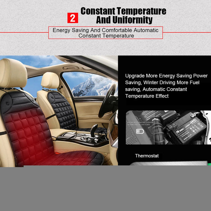 CozyDrive™ 12V Heated Car Seat Cushion
