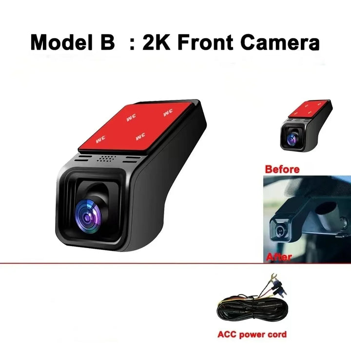 4K WiFi Dash Cam – APP Control 24H Parking Monitor DVR for All Car Models