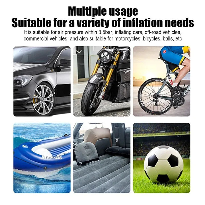 Digital Tire Inflator 150 PSI 12V – Portable Air Compressor Car & Motorcycle