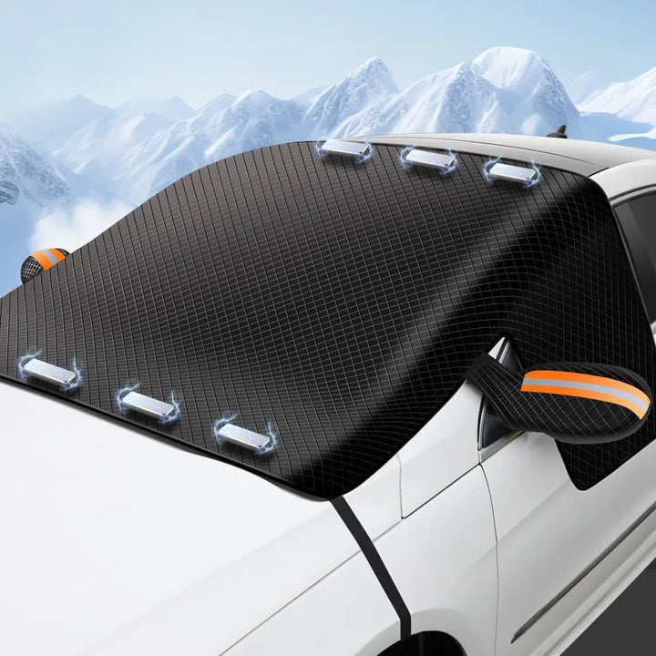 3-Window Car Windshield Cover – Frost Snow Blocker & UV Sun Shade Protection