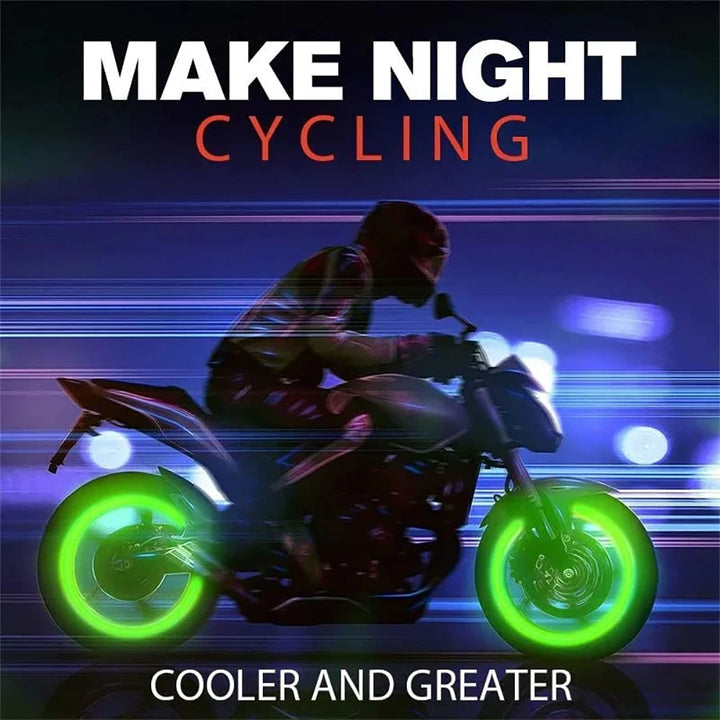GlowRide™ Luminous Tire Valve Caps – Night Glowing Wheel Decor