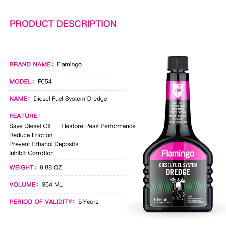 Flamingo™ Diesel Injector & System Cleaner – 354ml Fuel Additive