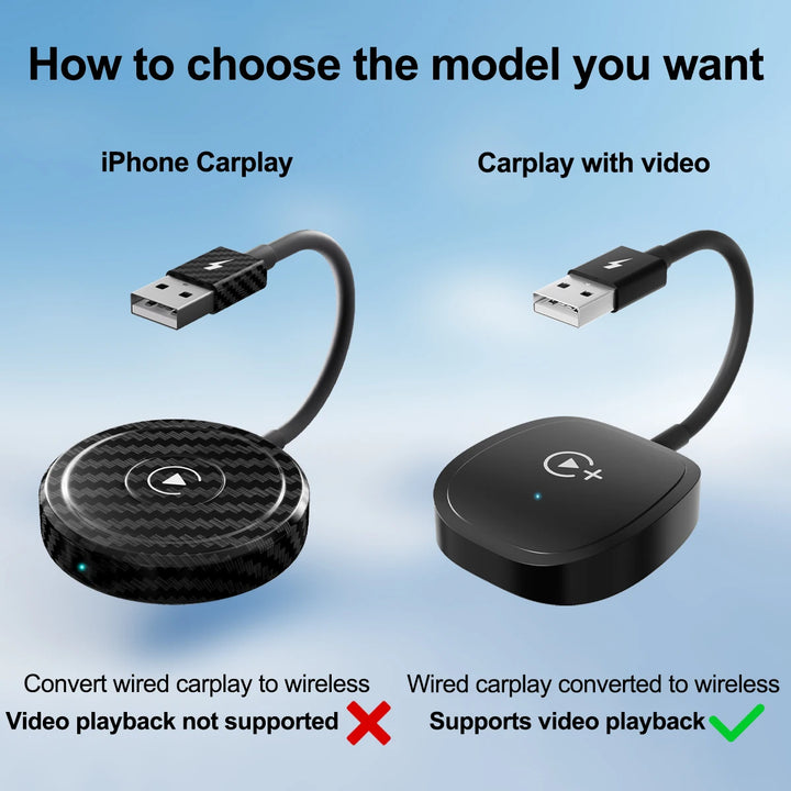 Unitrox StreamX™ – Wireless CarPlay Adapter with Netflix, YouTube, TikTok & Google Play
