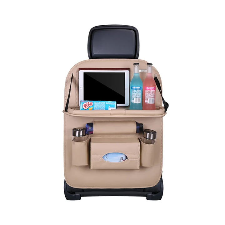 LuxRide PU Leather Car Seat Organizer