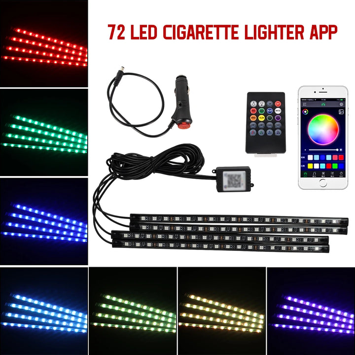 LumiRide™ RGB LED Car Interior Strip Lights