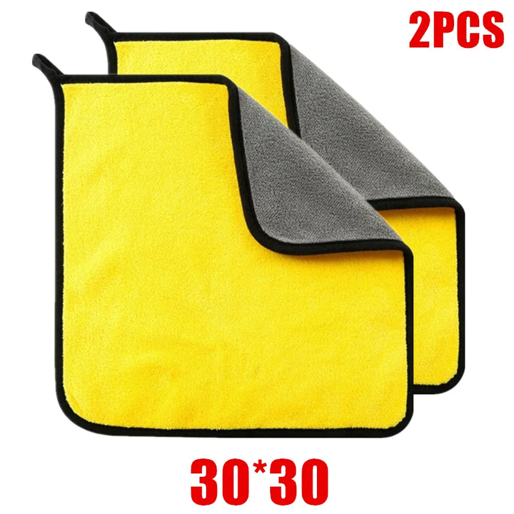 Thick Microfiber Car Drying Towel – Dual-Layer Streak-Free Cloth Pack Options