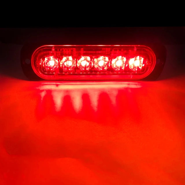 6-LED Grille Strobe Warning Light – Emergency Flash Car & Truck 12/24V