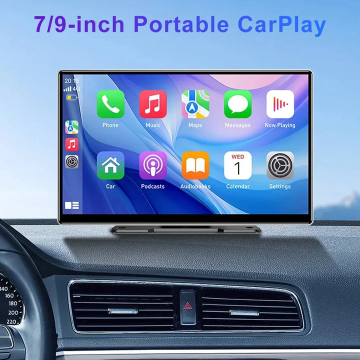 7/9-Inch Portable Wireless CarPlay Android Auto Screen – HD DVR