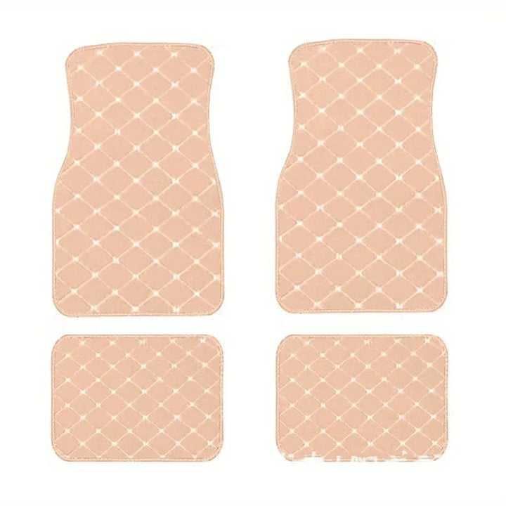 LuxGuard™ 4PCS Universal Leather Car Floor Mat Set