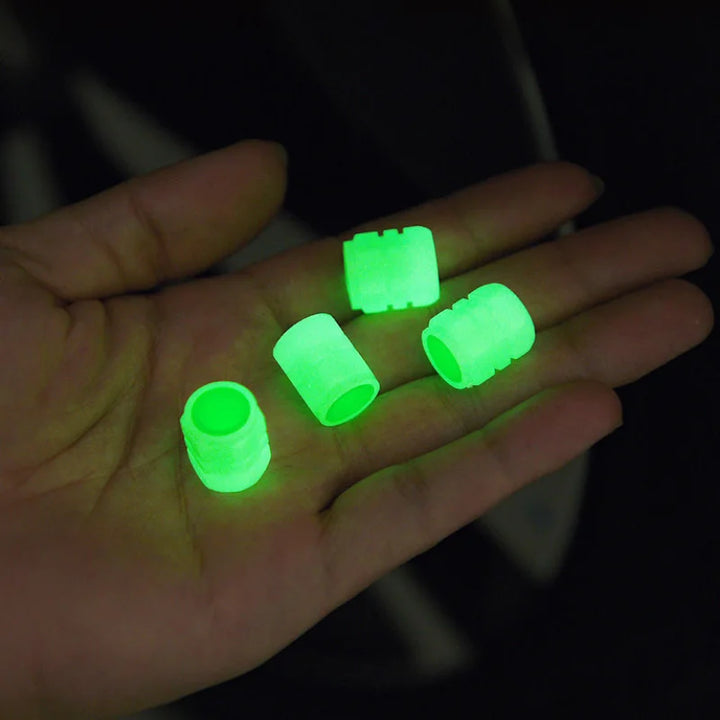 GlowRide™ Luminous Tire Valve Caps – Night Glowing Wheel Decor