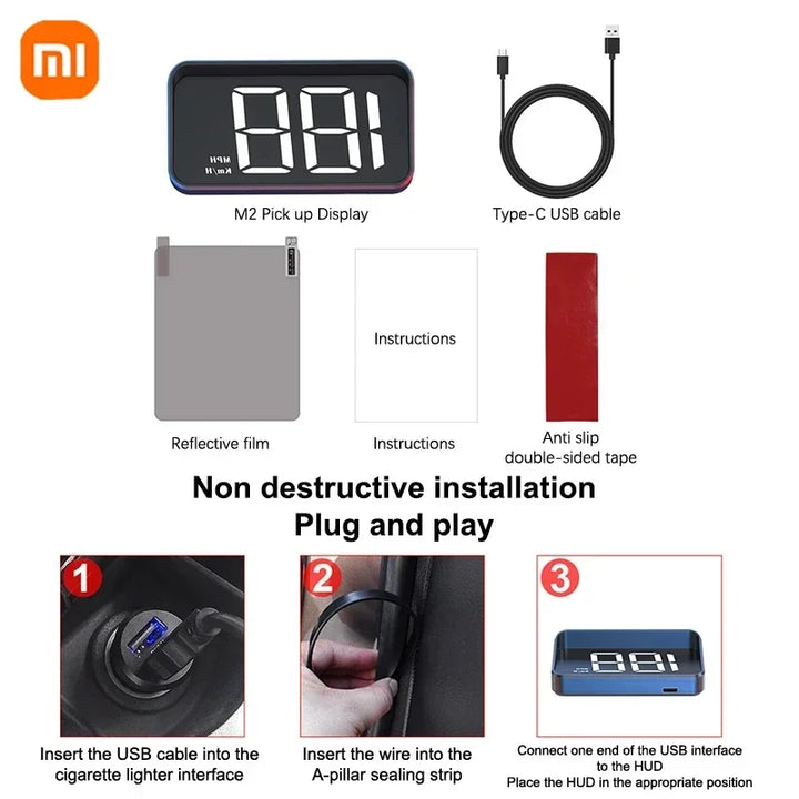 DriveSight™ Smart HUD – GPS Speedometer & Digital Display for Safer Drivin