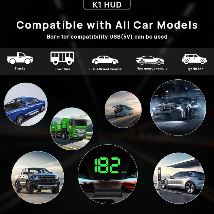 Universal Car HUD Speedometer