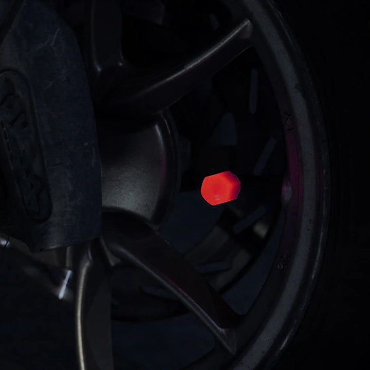 GlowRide™ Luminous Tire Valve Caps – Night Glowing Wheel Decor